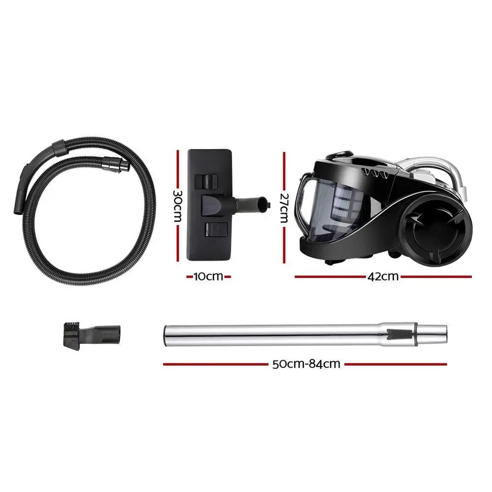 Devanti Vacuum Cleaner Bagless Cyclone Cyclonic Vac Home Office Car 2200W Black Deals499