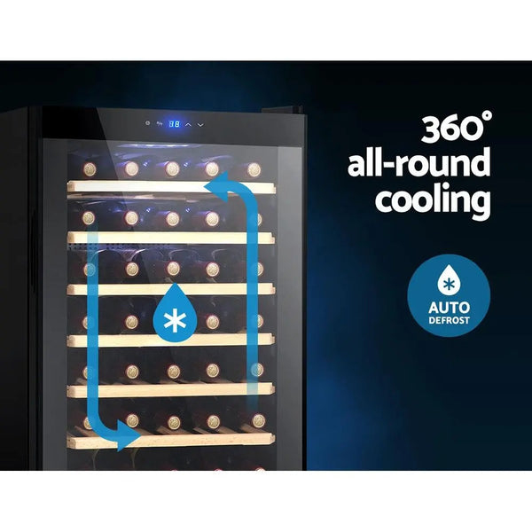 Devanti Wine Cooler Compressor Fridge Chiller Storage Cellar 51 Bottle Black Deals499