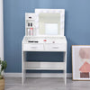 Diana Vanity Set with Shelves Cushioned Stool and Lighted Mirror- White Deals499