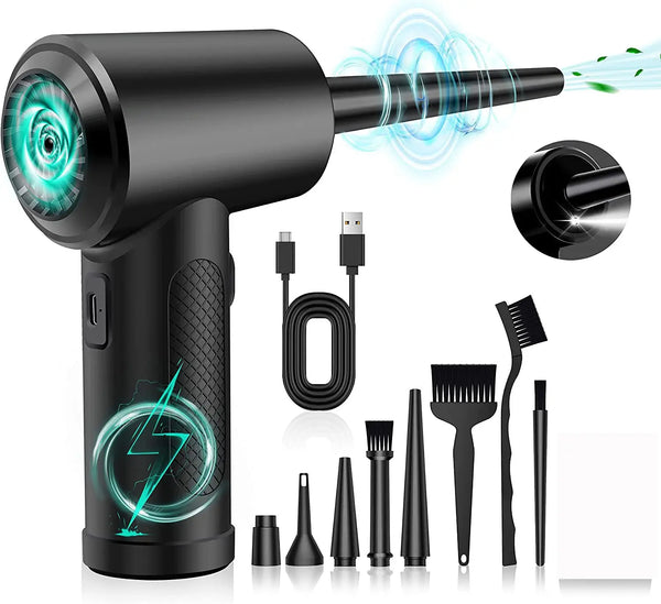 Electric Air Duster for Cleaning Computers, Keyboards, Car Interiors - Wireless and Portable Blower from Deals499 at Deals499