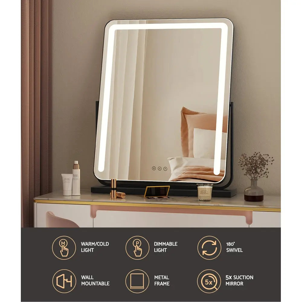 Embellir Makeup Mirror With Light Hollywood Vanity Wall Mounted Mirrors 50X60CM Deals499