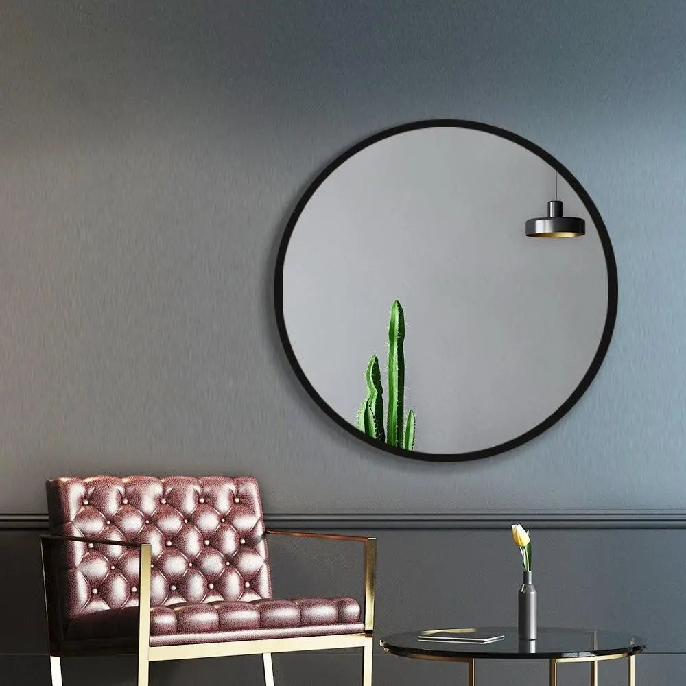 Embellir Round Wall Mirror 50cm Makeup Bathroom Mirror Frameless Deals499