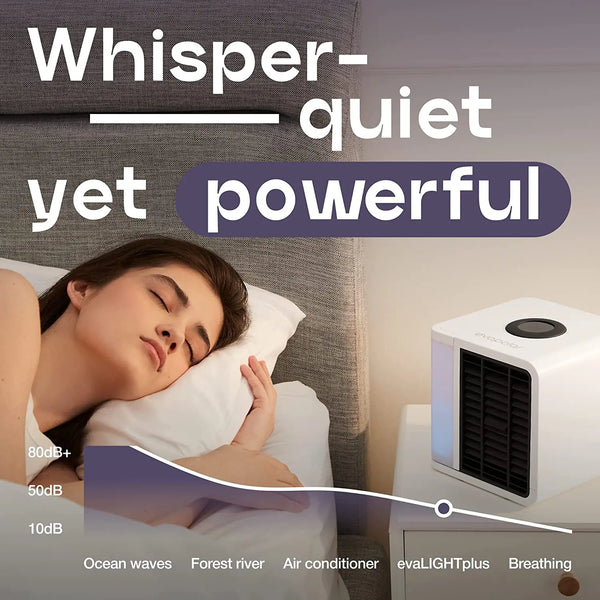 Evapolar evaLIGHT Plus Personal Portable Air Cooler and Humidifier, Desktop Cooling Fan, for Home and Office, with USB Connectivity and Colorful Built-in LED Light, Black (EV-1500) from Deals499 at Deals499