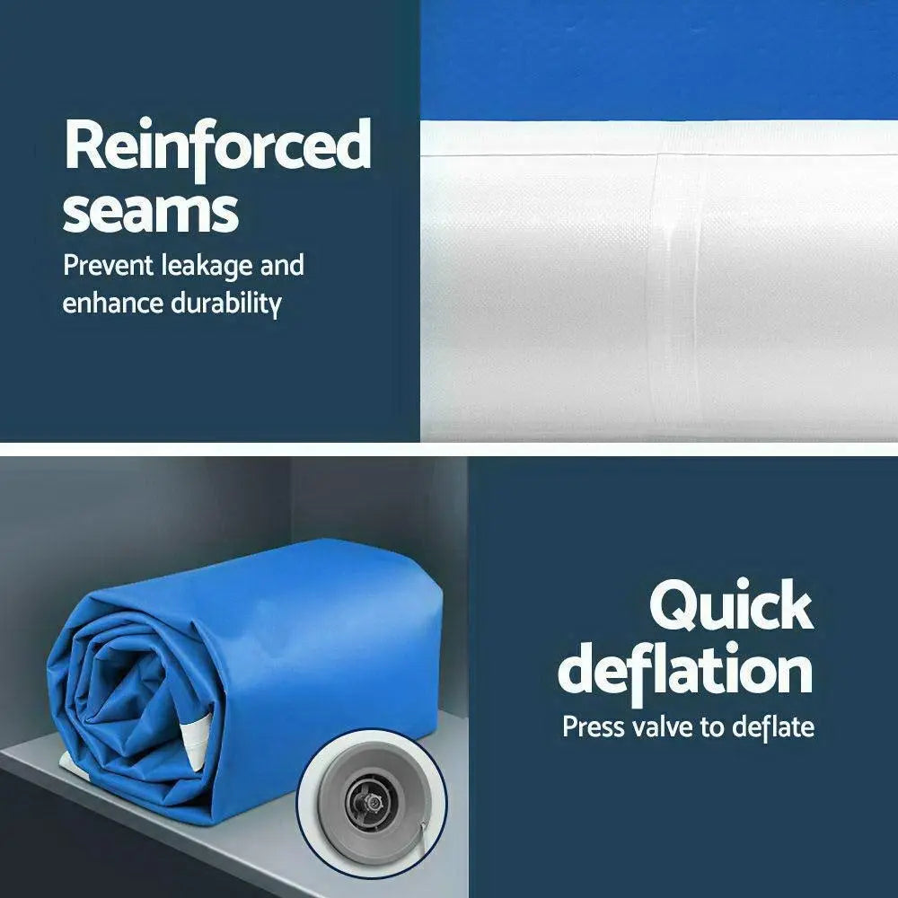 Everfit 4X1M Inflatable Air Track Mat 20CM Thick with Pump Tumbling Gymnastics Blue Deals499