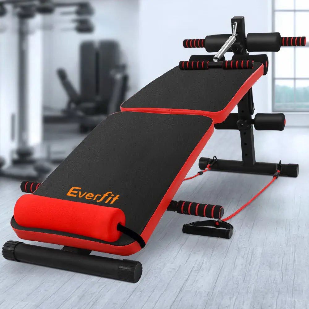 Everfit Adjustable Sit Up Bench Press Weight Gym Home Exercise Fitness Decline Deals499