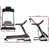 Everfit Electric Treadmill 48cm Incline Running Home Gym Fitness Machine Black Deals499