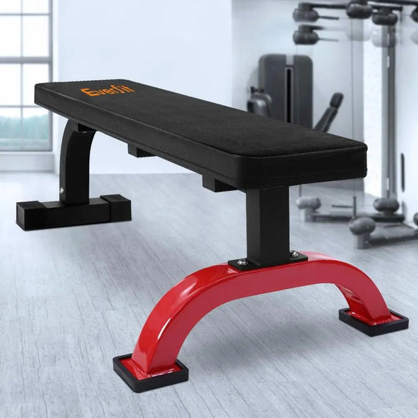 Everfit Fitness Flat Bench Weight Press Gym Home Strength Training Exercise Deals499