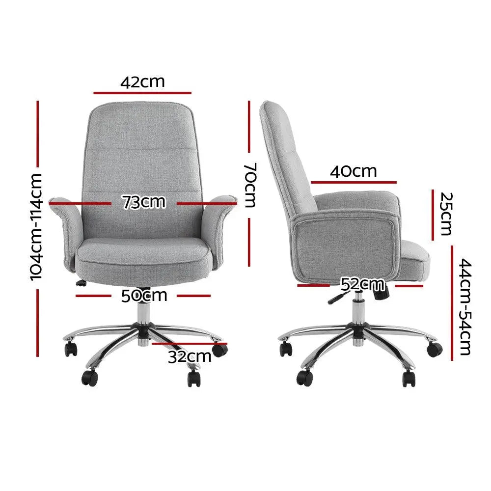 Fabric Office Desk Chair - Grey Deals499