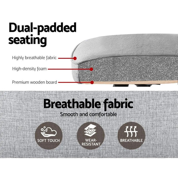 Fabric Office Desk Chair - Grey Deals499