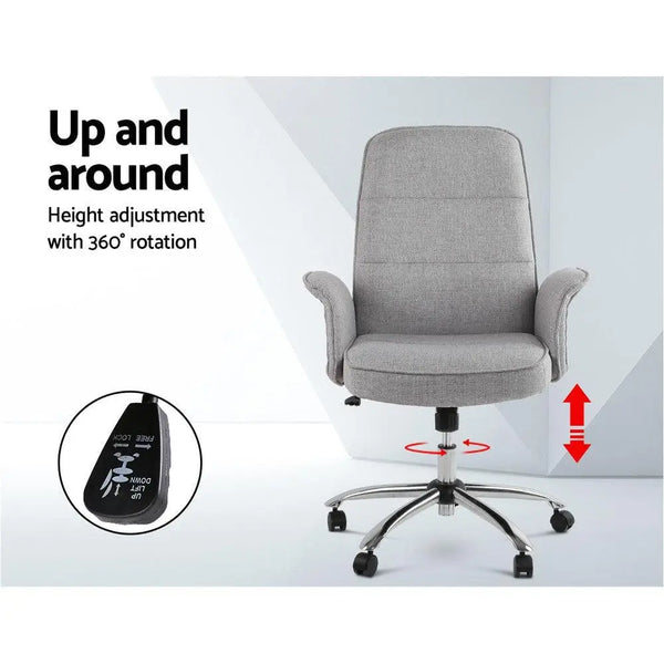 Fabric Office Desk Chair - Grey Deals499