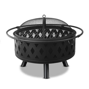 Fire Pit BBQ Charcoal Grill Ring Portable Outdoor Kitchen Fireplace 32" Deals499