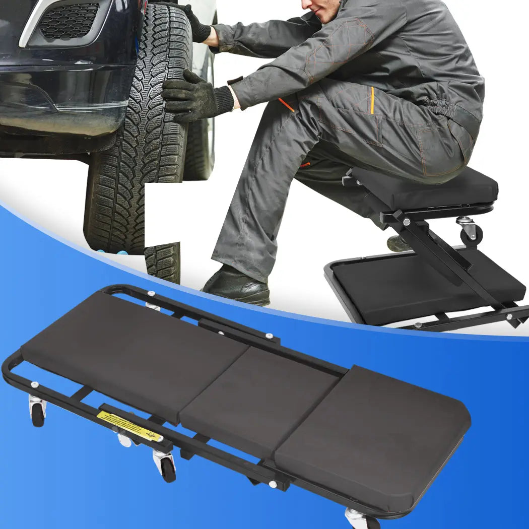 Folding Creeper Mechanic Stool Seat  Garage Repair Trolley Laying  Workshop Deals499