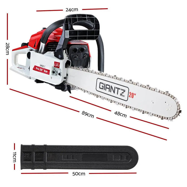 GIANTZ 52CC Petrol Commercial Chainsaw Chain Saw Bar E-Start Pruning Deals499