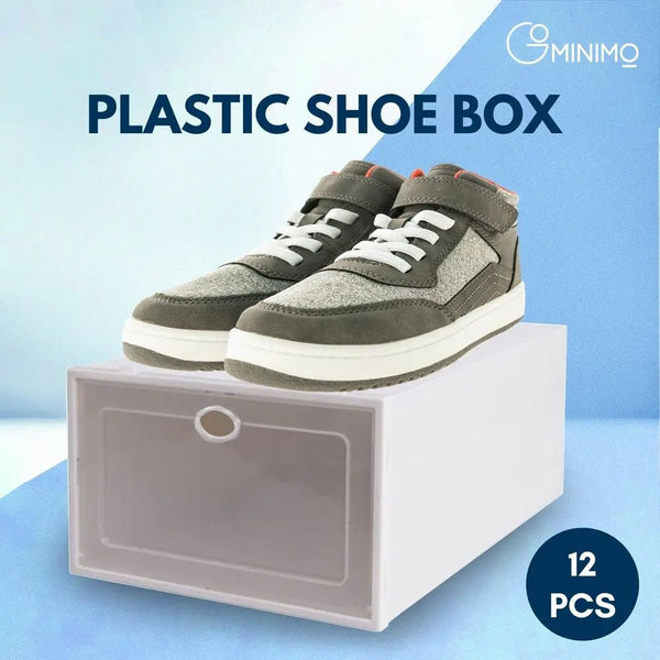 GOMINIMO Plastic Shoe Box 12pcs (White) from Deals499 at Deals499