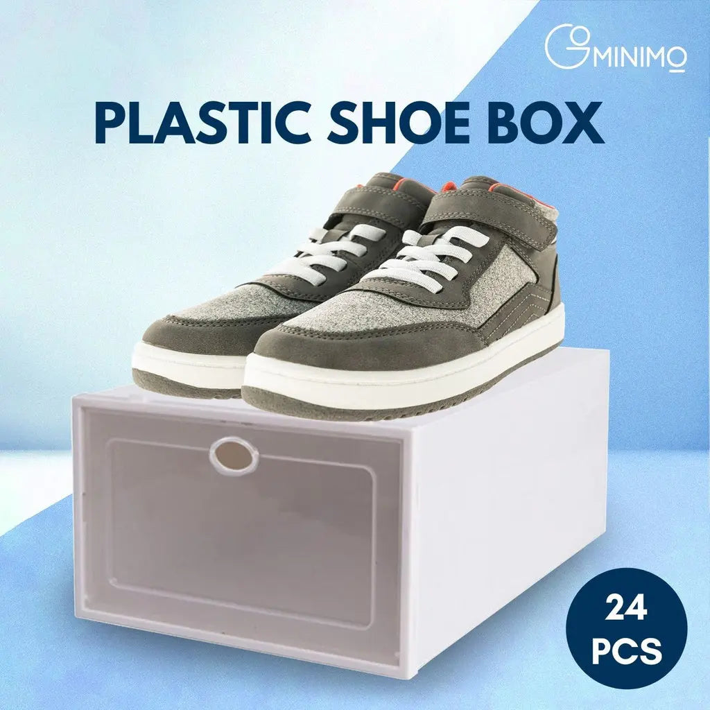 GOMINIMO Plastic Shoe Box 24 pcs (White) from Deals499 at Deals499
