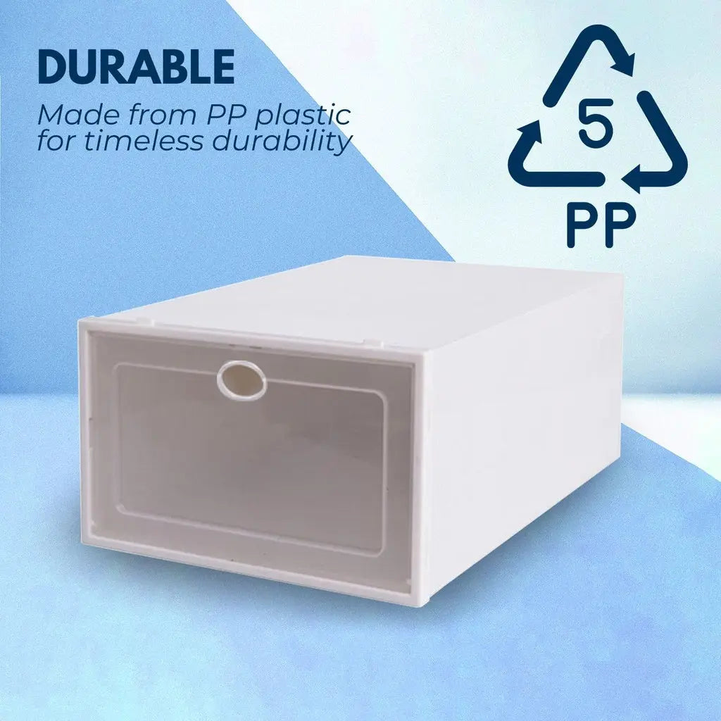 GOMINIMO Plastic Shoe Box 24 pcs (White) from Deals499 at Deals499