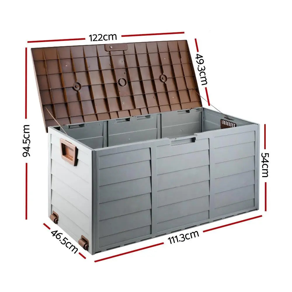 Gardeon 290L Outdoor Storage Box - Brown Deals499