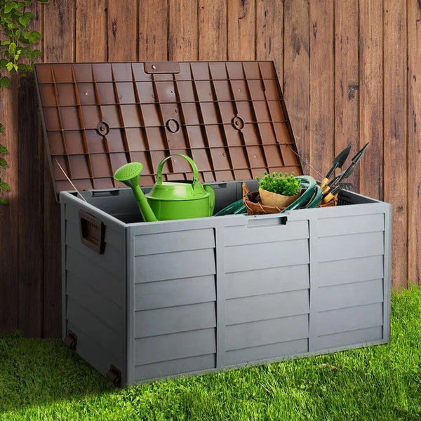 Gardeon 290L Outdoor Storage Box - Brown Deals499