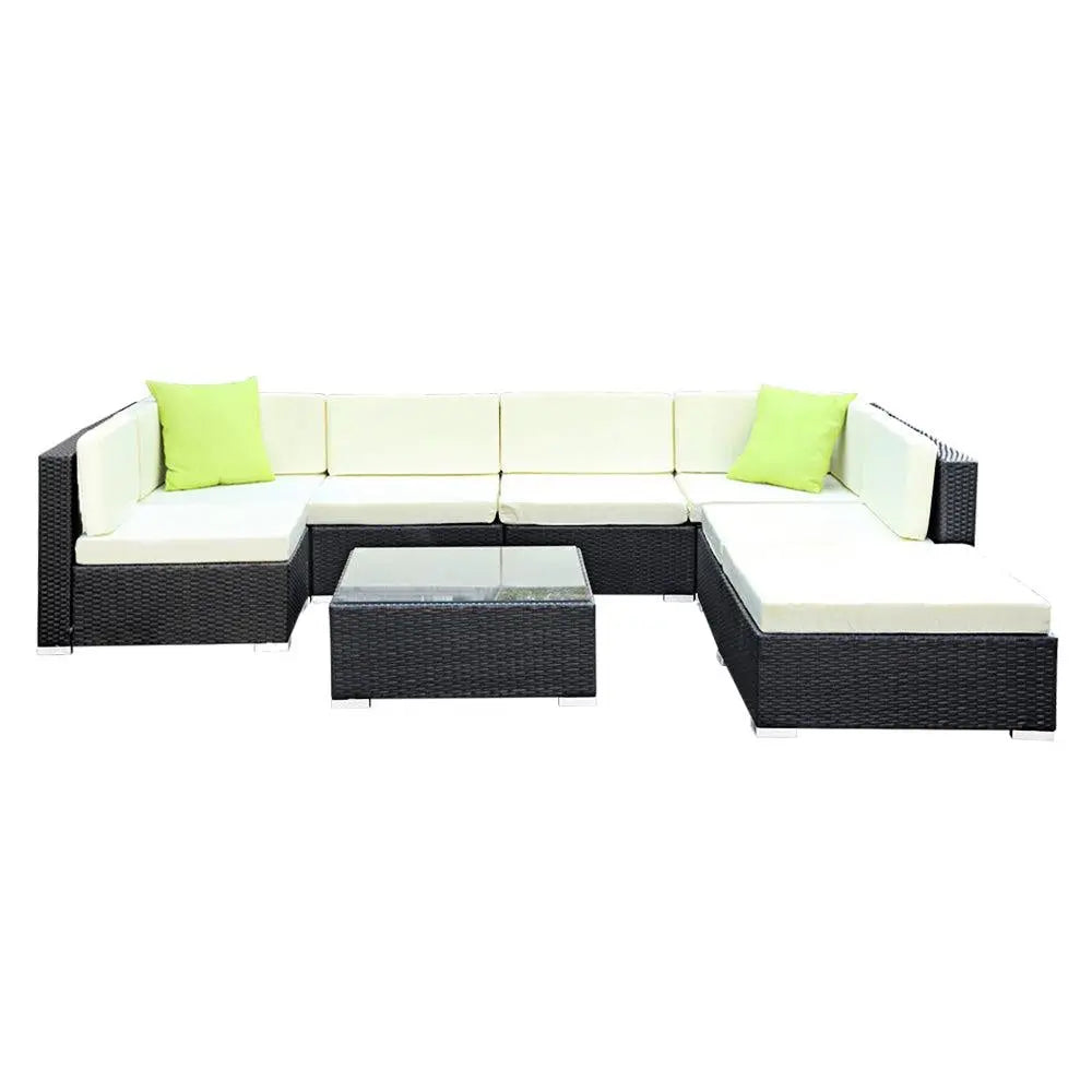 Gardeon 8PC Outdoor Furniture Sofa Set Wicker Garden Patio Pool Lounge Deals499