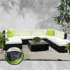 Gardeon 8PC Sofa Set with Storage Cover Outdoor Furniture Wicker Deals499
