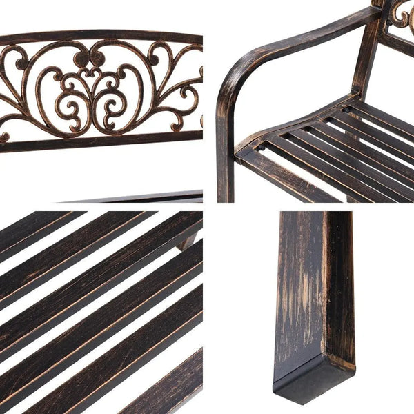 Gardeon Cast Iron Garden Bench - Bronze Deals499