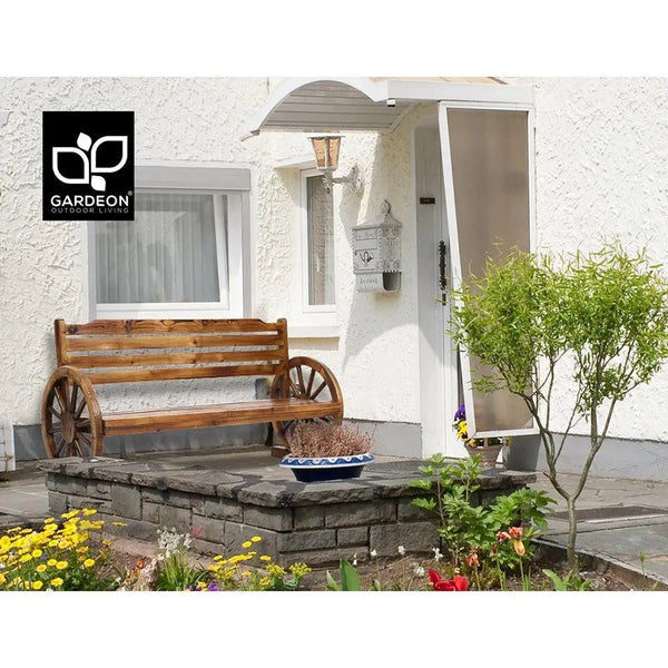 Gardeon Garden Bench Wooden Wagon Chair 3 Seat Outdoor Furniture Backyard Lounge Deals499