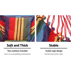 Gardeon Hammock Swing Chair with Cushion - Multi-colour Deals499