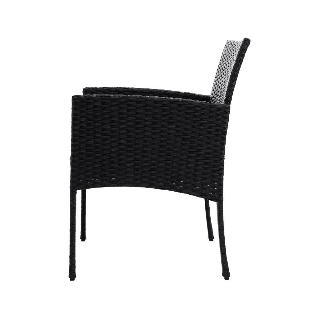 Gardeon Outdoor Bistro Chairs Patio Furniture Dining Chair Wicker Garden Cushion Tea Coffee Cafe Bar Set Deals499