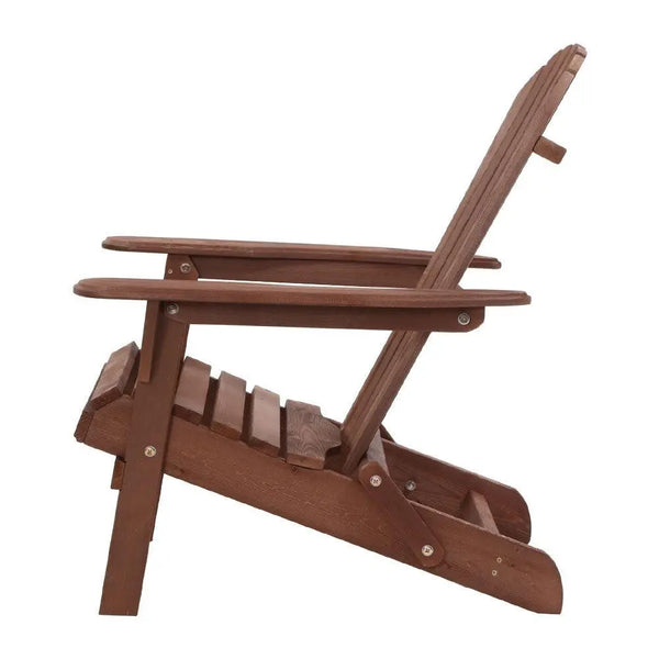 Gardeon Outdoor Folding Beach Camping Chairs Table Set Wooden Adirondack Lounge Deals499