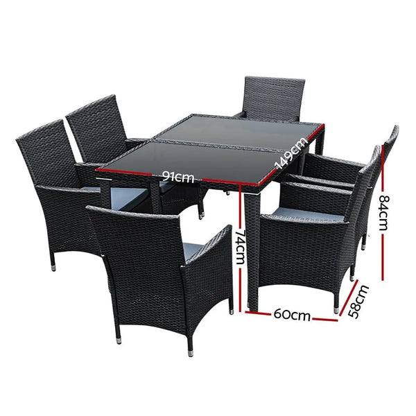 Gardeon Outdoor Furniture 7pcs Dining Set Deals499