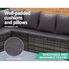 Gardeon Outdoor Furniture Dining Setting Sofa Set Lounge Wicker 8 Seater Mixed Grey Deals499