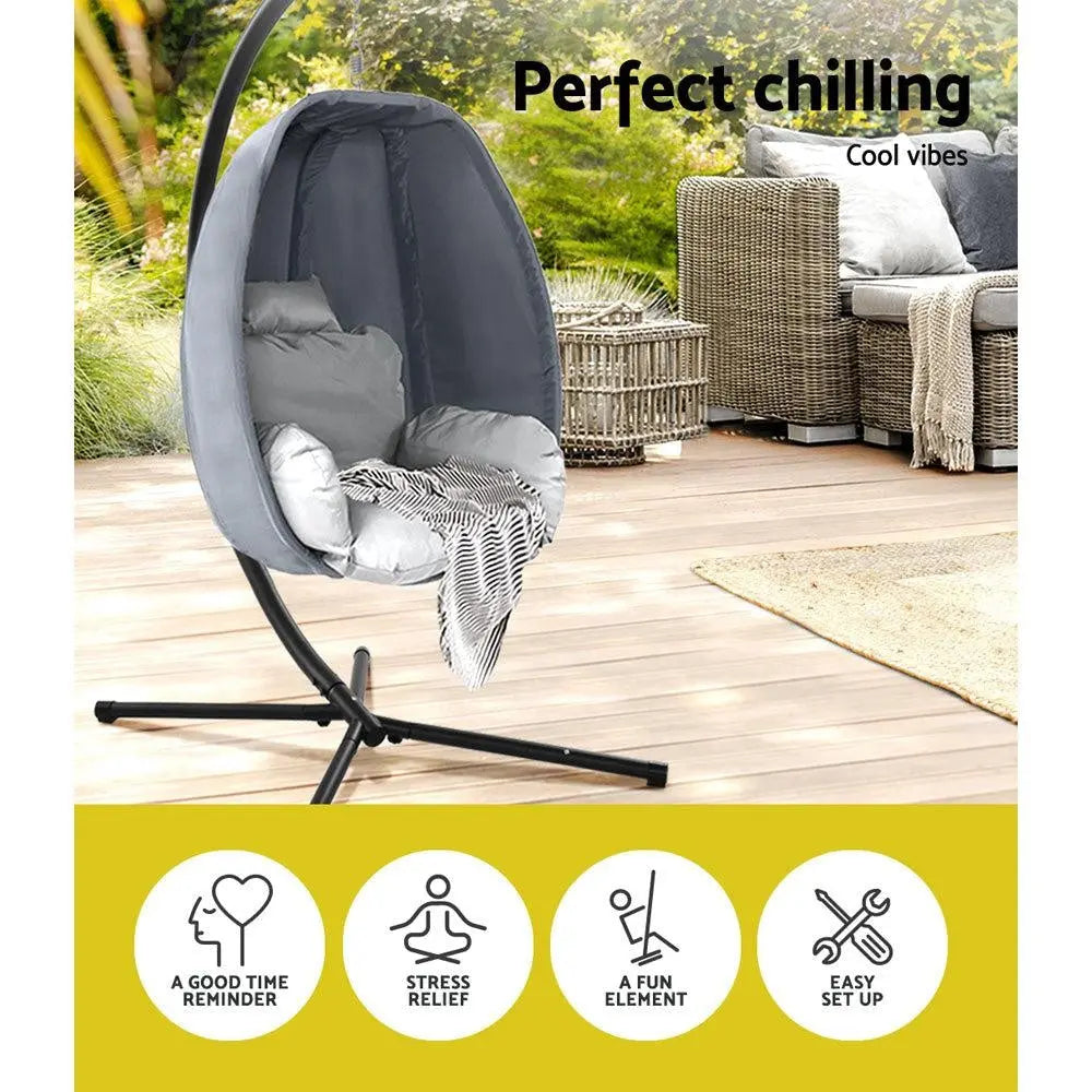 Gardeon Outdoor Furniture Egg Hammock Hanging Swing Chair Pod Lounge Chairs Deals499