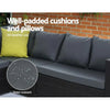 Gardeon Outdoor Furniture Patio Set Dining Sofa Table Chair Lounge Wicker Garden Black Deals499