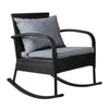 Gardeon Outdoor Furniture Rocking Chair Wicker Garden Patio Lounge Setting Black Deals499