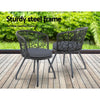 Gardeon Outdoor Patio Chair and Table - Black Deals499