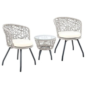 Gardeon Outdoor Patio Chair and Table - Grey Deals499