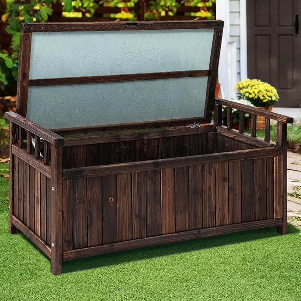 Gardeon Outdoor Storage Box Wooden Garden Bench Chest Toy Tool Sheds Furniture Deals499