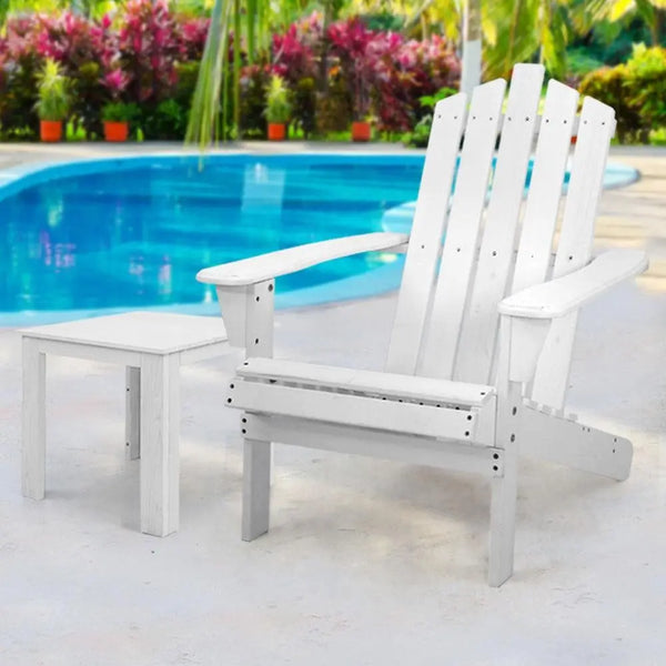 Gardeon Outdoor Sun Lounge Beach Chairs Table Setting Wooden Adirondack Patio Chair Lounges Deals499