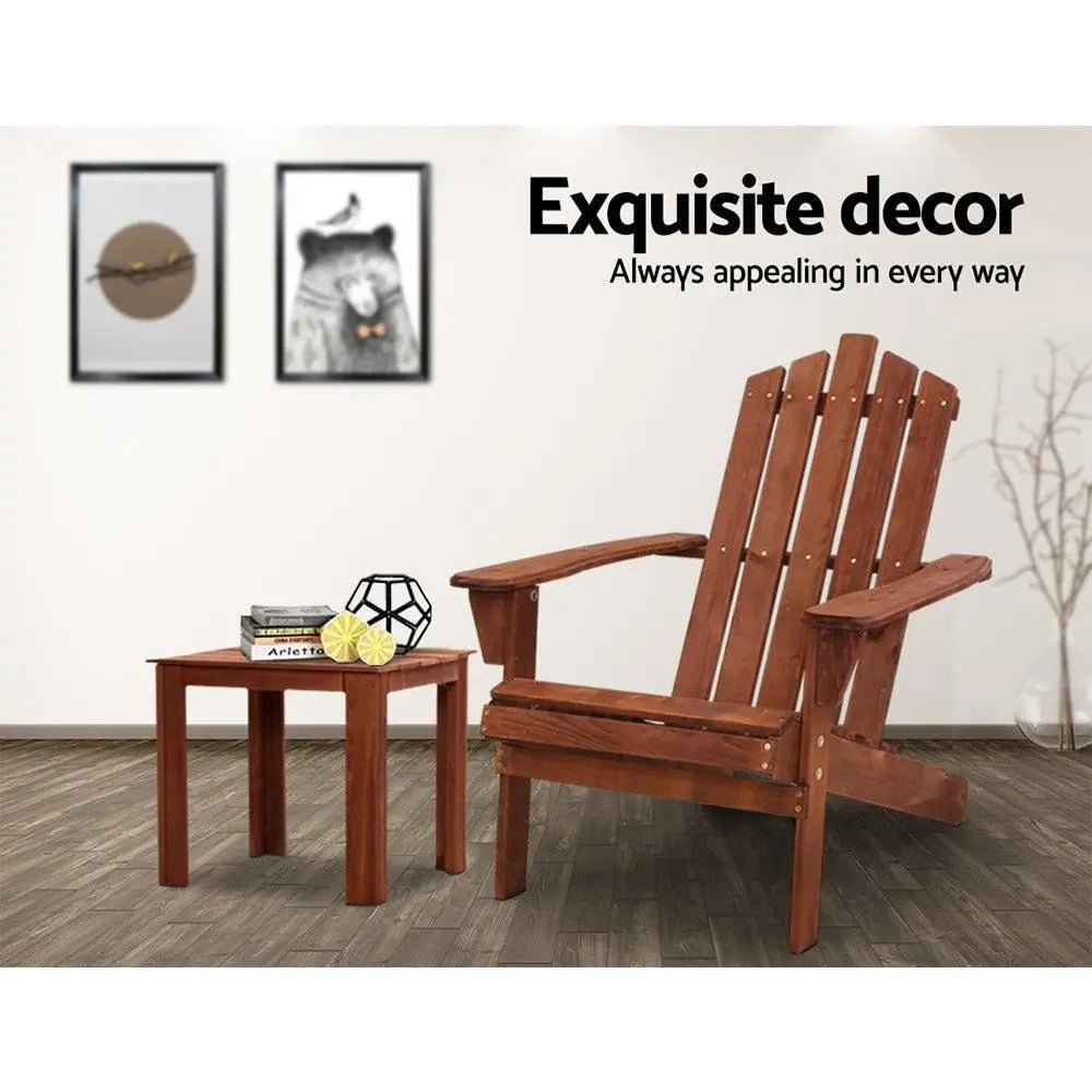 Gardeon Outdoor Sun Lounge Beach Chairs Table Setting Wooden Adirondack Patio Lounges Chair Deals499