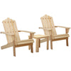 Gardeon Outdoor Sun Lounge Beach Chairs Table Setting Wooden Adirondack Patio Natural Wood Chair Deals499