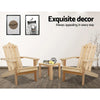 Gardeon Outdoor Sun Lounge Beach Chairs Table Setting Wooden Adirondack Patio Natural Wood Chair Deals499