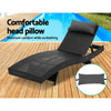 Gardeon Outdoor Sun Lounge Setting Wicker Lounger Day Bed Rattan Patio Furniture Black Deals499