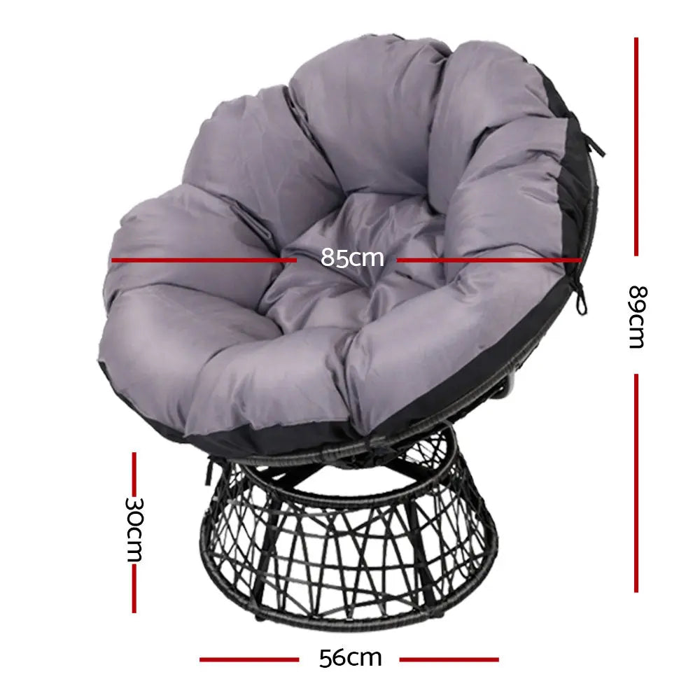 Gardeon Papasan Chair - Black Deals499