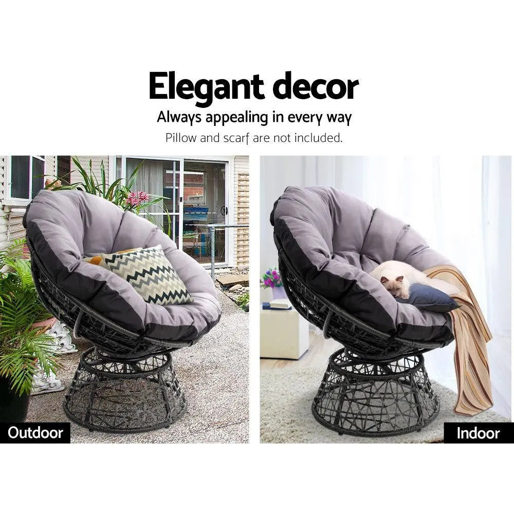 Gardeon Papasan Chair - Black Deals499