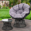 Gardeon Papasan Chair and Side Table - Black Deals499