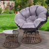 Gardeon Papasan Chair and Side Table - Brown Deals499