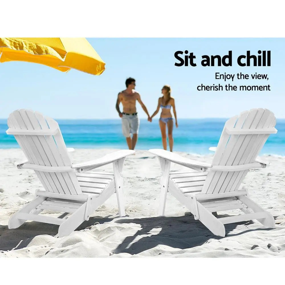 Gardeon Set of 2 Outdoor Sun Lounge Chairs Patio Furniture Lounger Beach Chair Adirondack Deals499