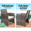 Gardeon Set of 4 Outdoor Wicker Chairs & Table - Grey Deals499