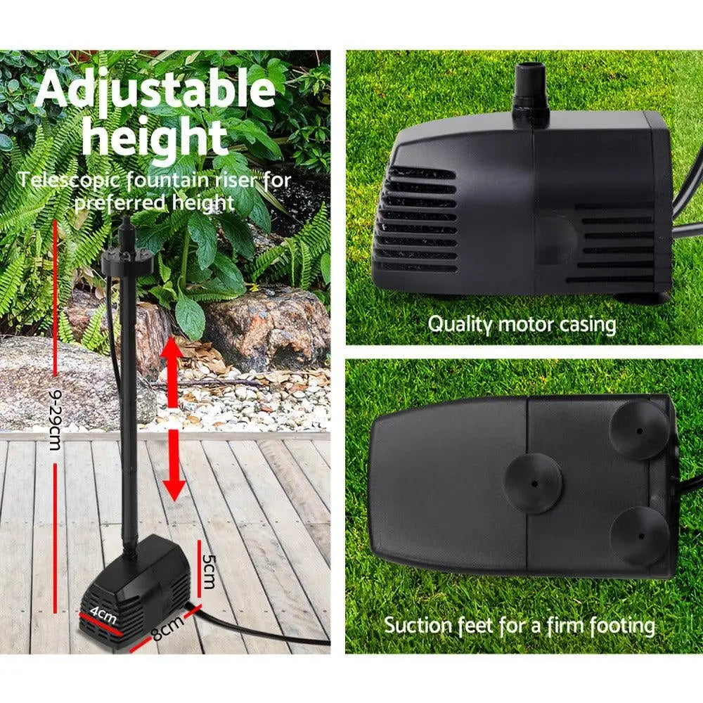 Gardeon Solar Pond Pump Pool Fountain Battery Garden Outdoor Submersible Kit 4FT Deals499