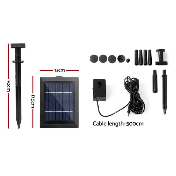 Gardeon Solar Pond Pump Water Fountain Outdoor Powered Submersible Filter 4FT Deals499